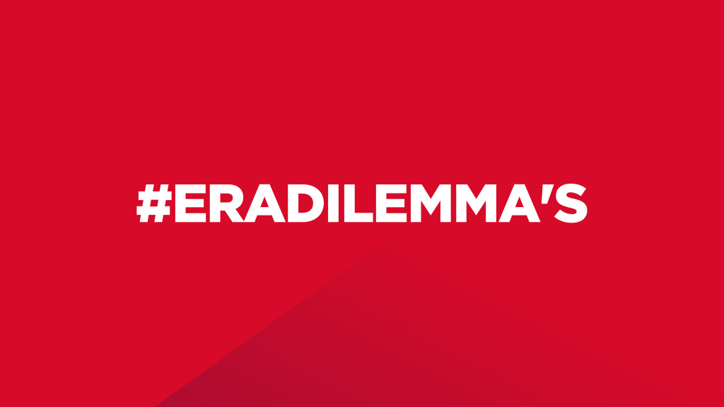 Dit is een rood kleurvlak met de tekst "#ERADILEMMA'S" op.