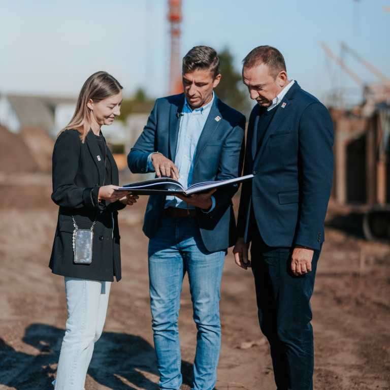 Bezichtiging projectgrond met drie 