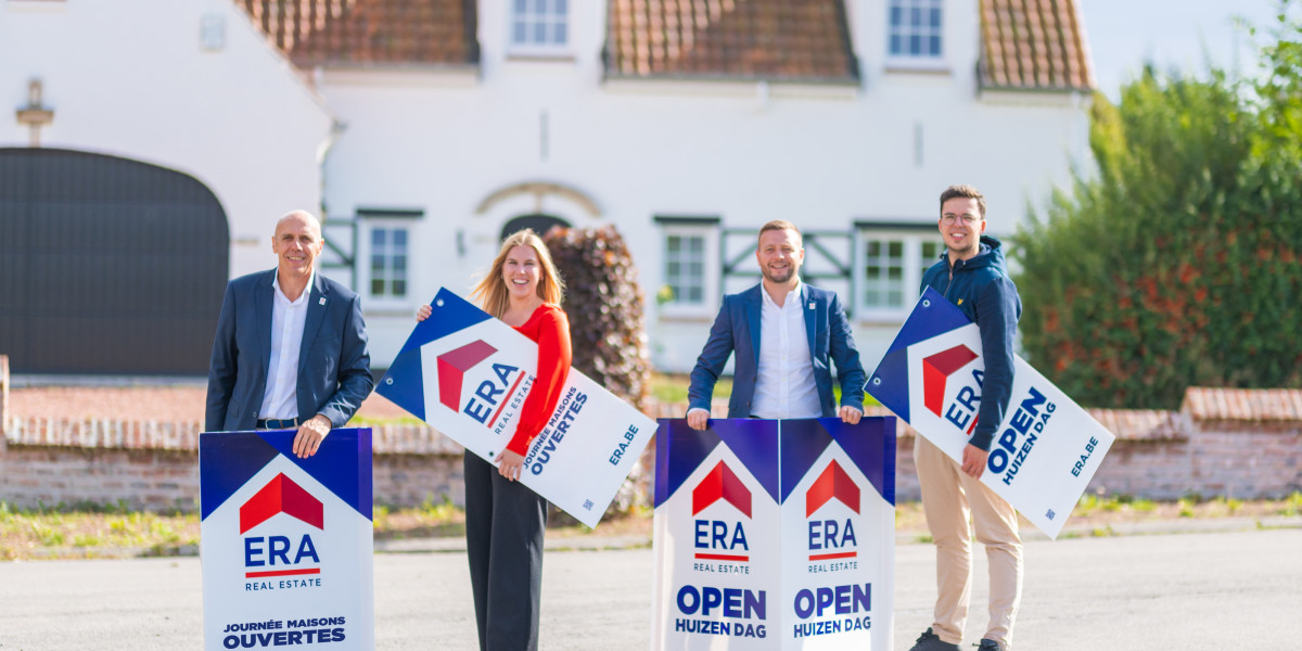 Real estate agents with signs for ERA Open Houses Day.