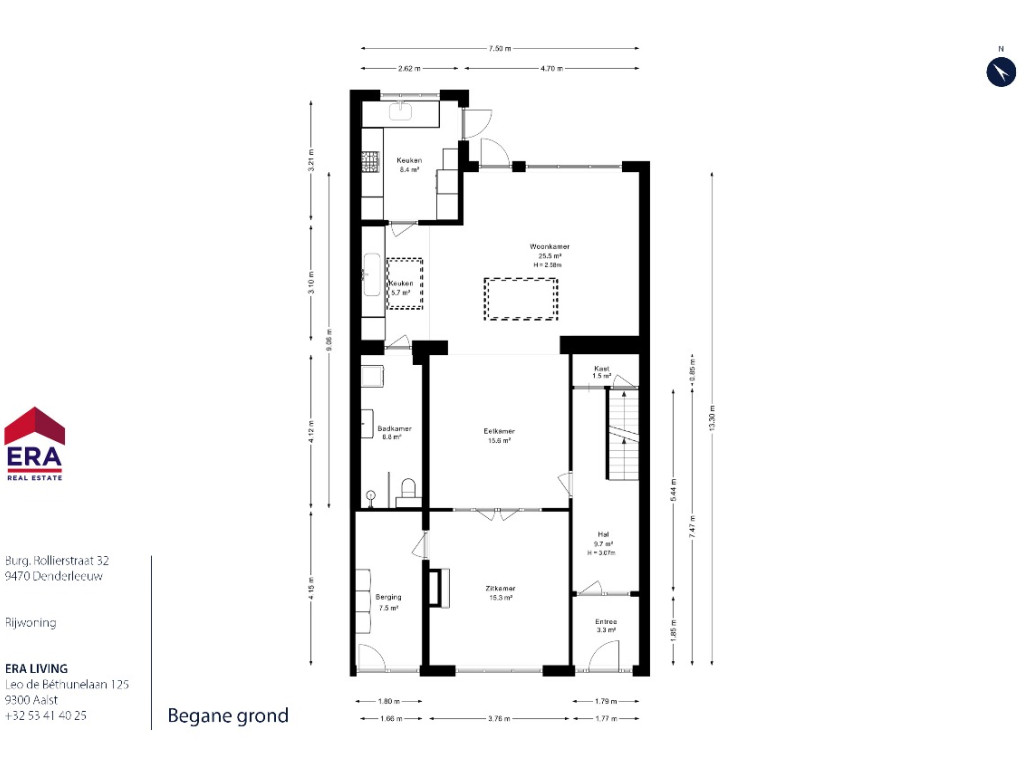 Burg. Rollierstraat - 32 - - 9470