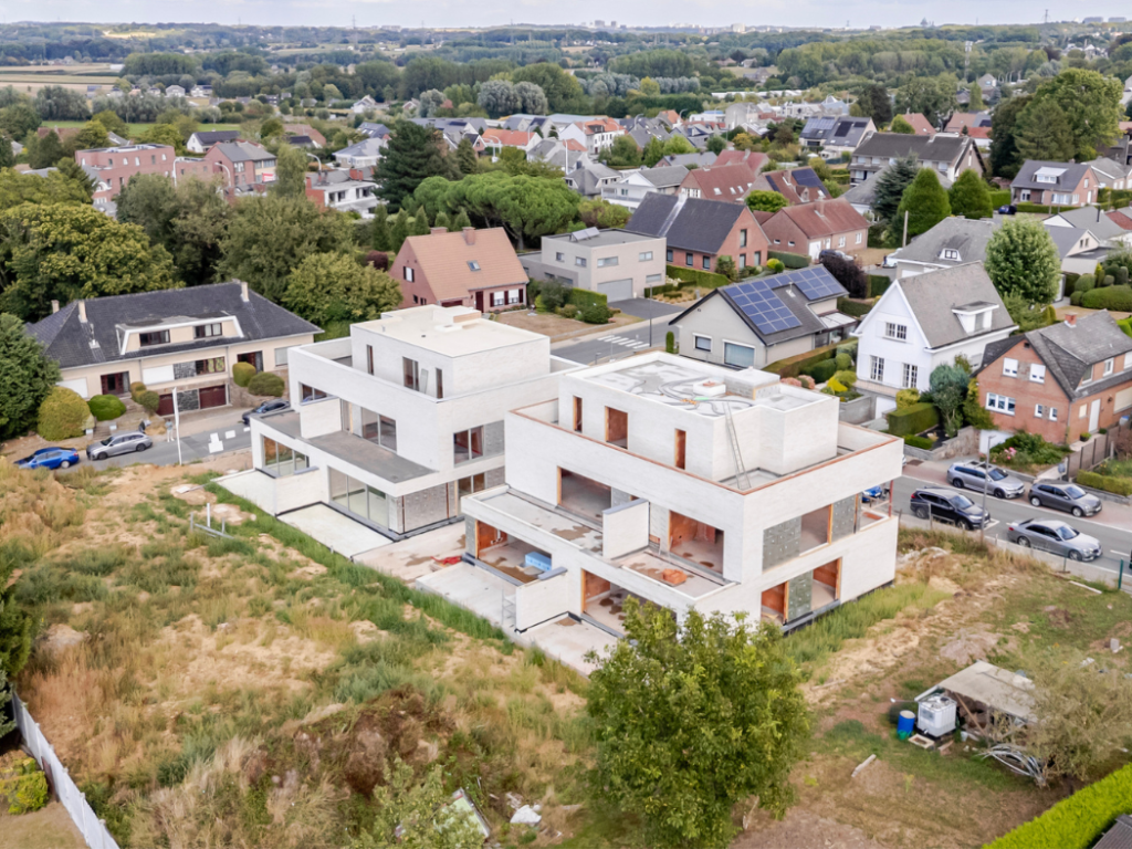 Vordering der werken Residentie Twins, wind- en waterdicht.