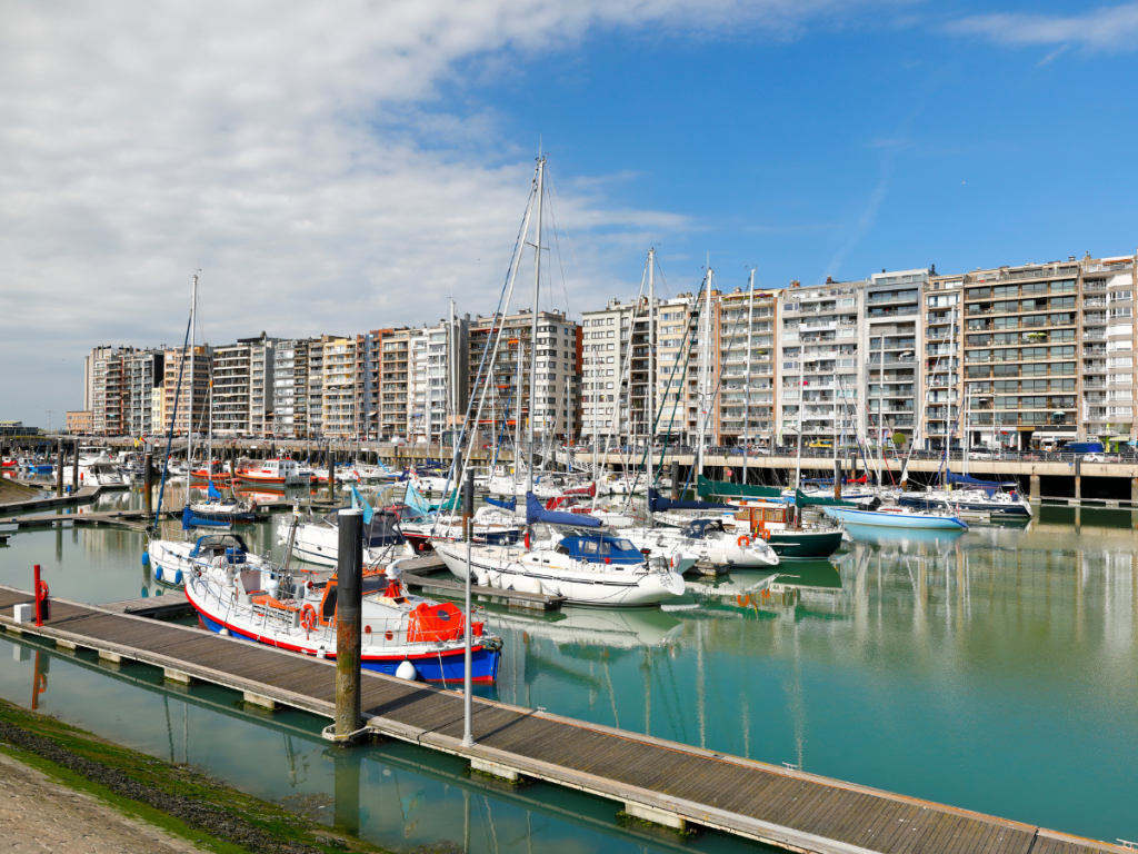 Foto van de jachthaven in Blankenberge.