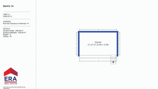 Rue des Chasseurs Ardennais - 14 - - 6880