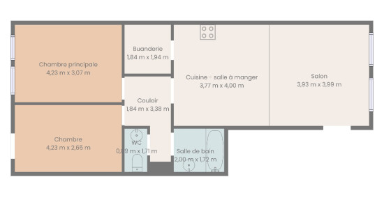 Rue Charles Martel - 31 - rez - E814/00K6 - 4040